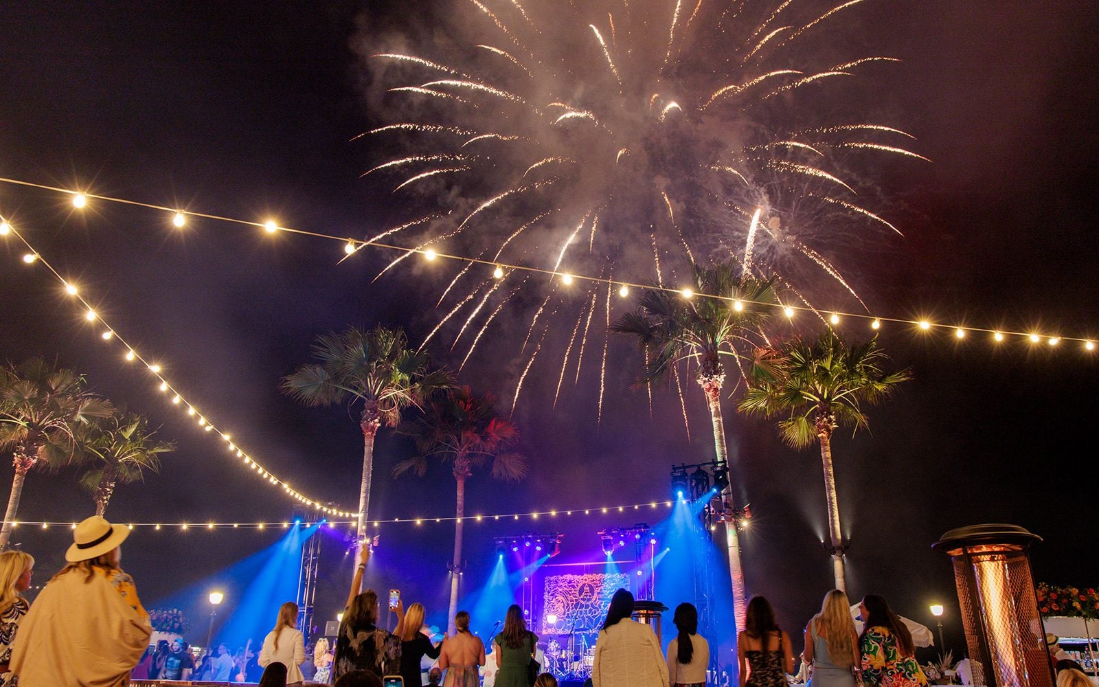 Event with fireworks on Windsor Lawn