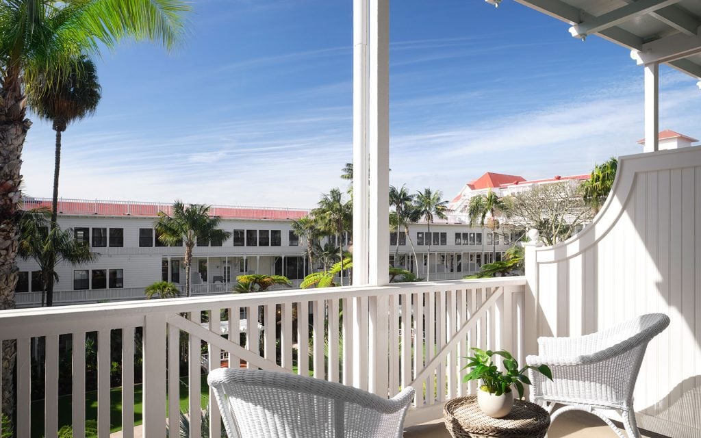Garden view balcony in The Victorian