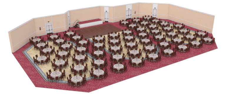 Upper Grande Hall banquet with dance floor