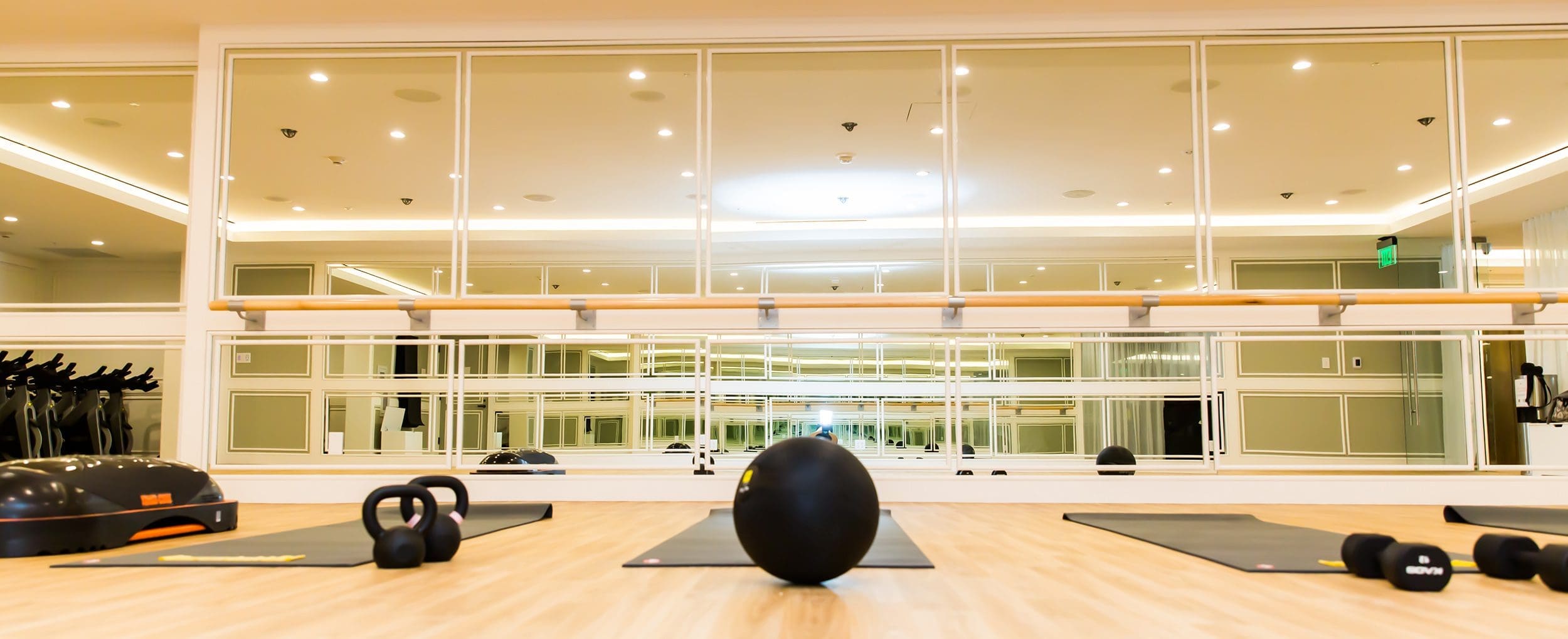 Fitness Area with mirrored wall