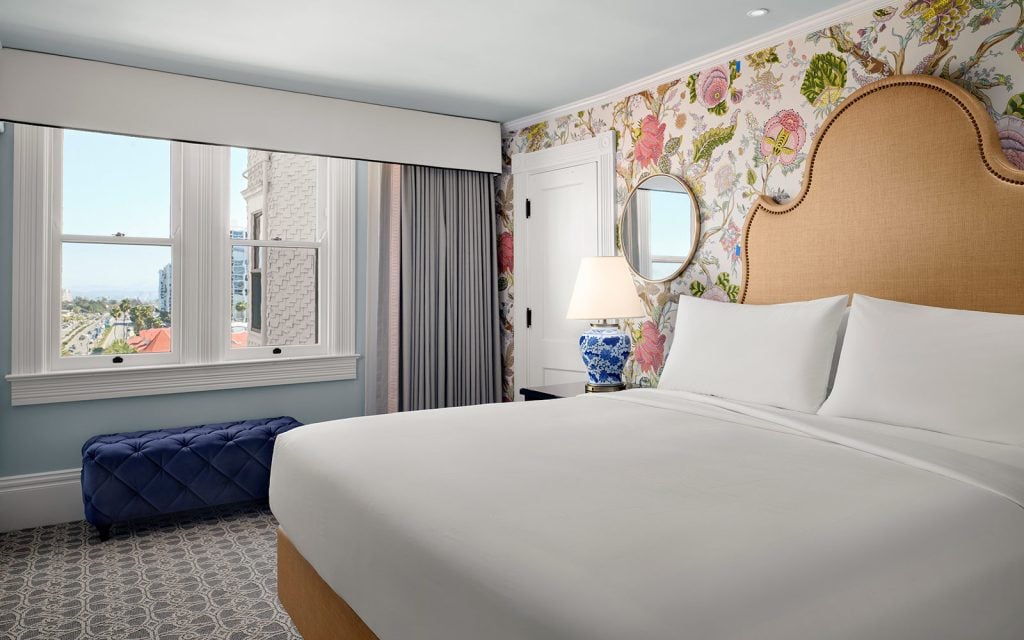 Resort view Victorian guest room with king bed